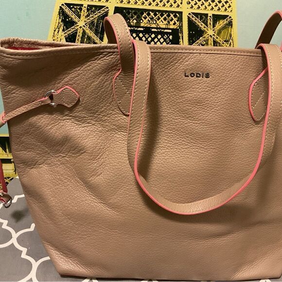 Lodis peppled leather bag tote - Picture 3 of 10